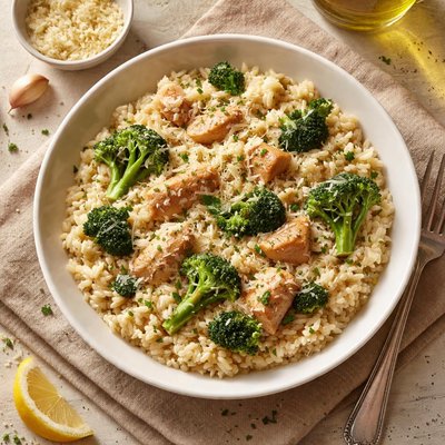 Chicken and broccoli risotto