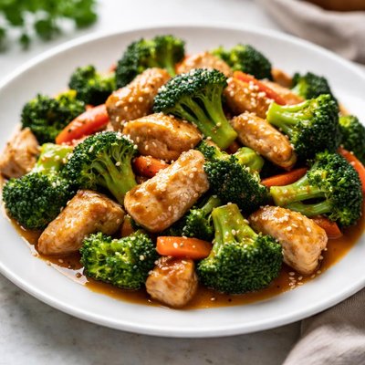 Chicken and broccoli stir fry