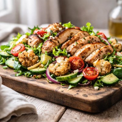 Chicken and cauliflower salad