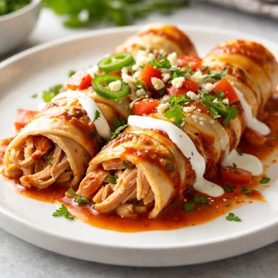 Chicken and cheese enchilada