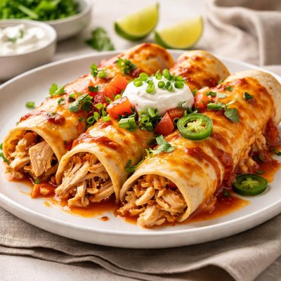 Chicken and cheese enchiladas
