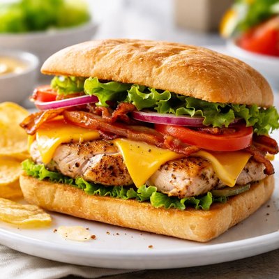 Chicken and cheese sandwich
