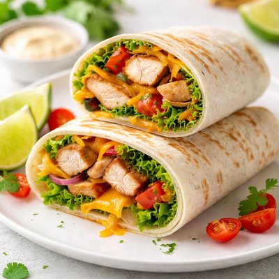 Chicken and cheese wrap