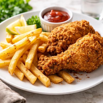 Chicken and chips