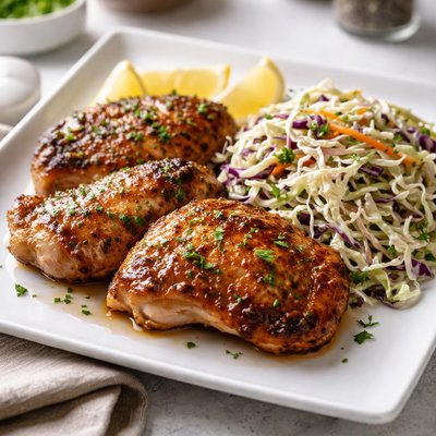 Chicken and coleslaw