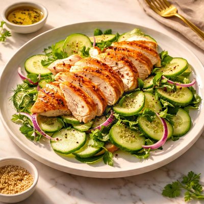 Chicken and cucumber