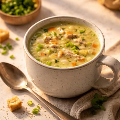 Chicken and leek cuppa soup