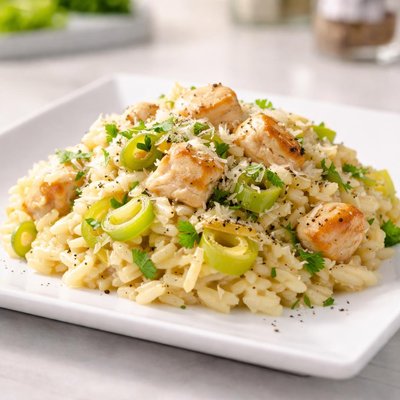 Chicken and leek risotto