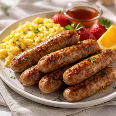 Chicken and maple saugage