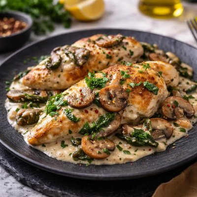 Chicken and mushroom bake