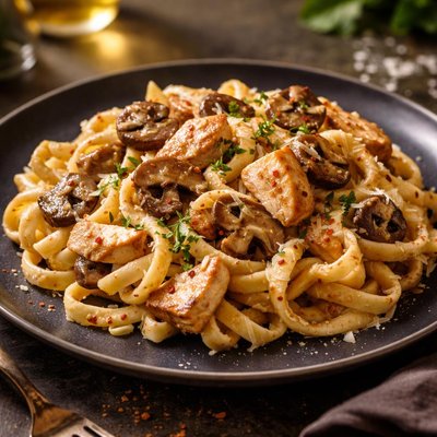 Chicken and mushroom pasta