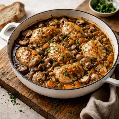 Chicken and mushroom stew