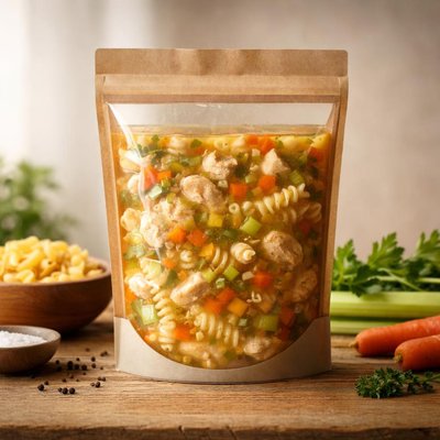 Chicken and pasta soup packet