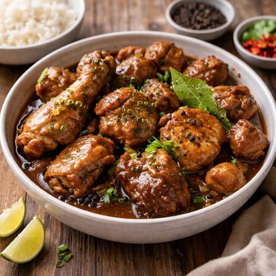 Chicken and pork adobo