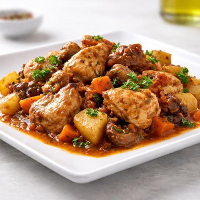 Chicken and pork casserole