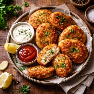 Chicken and potato cutlet