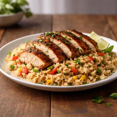 Chicken and rice dish