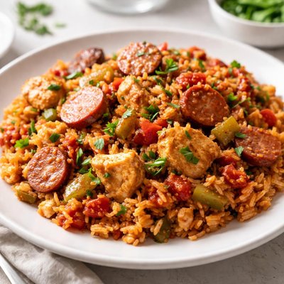 Chicken and sausage jambalaya