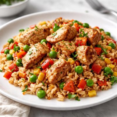 Chicken and vegetable rice