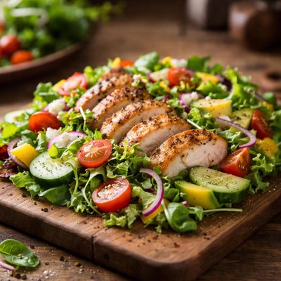Chicken and vegetable salad
