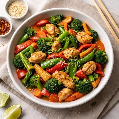 Chicken and vegetable stirfry