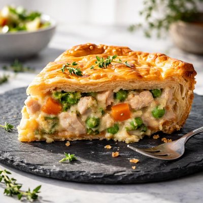 Chicken and vegetables pie