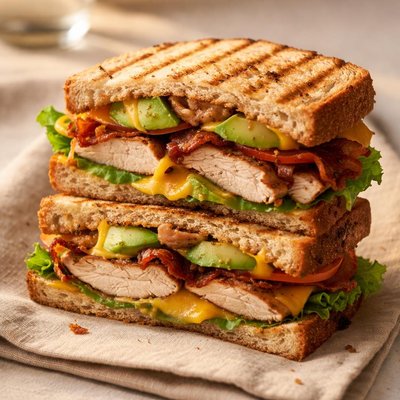Chicken avocado cheese sandwich