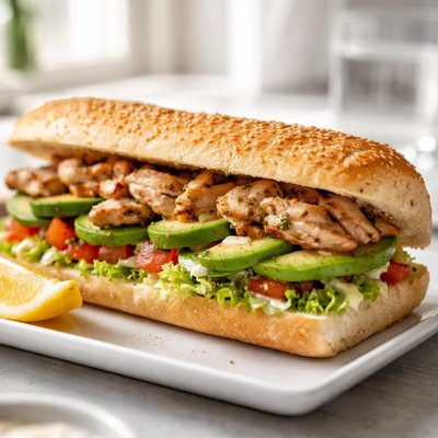 Chicken avocado sandwich from alo beirut