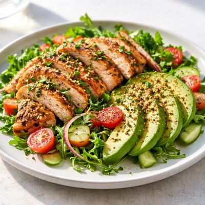 Chicken avocado zataar