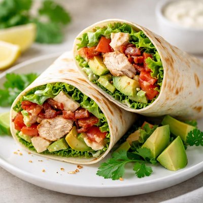 Chicken bacon avocado wrap