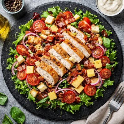 Chicken bacon cheese deli salad