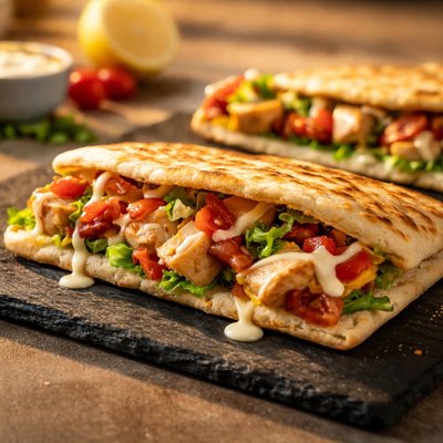 Chicken bacon ranch flatbread tropical smoothie cafe