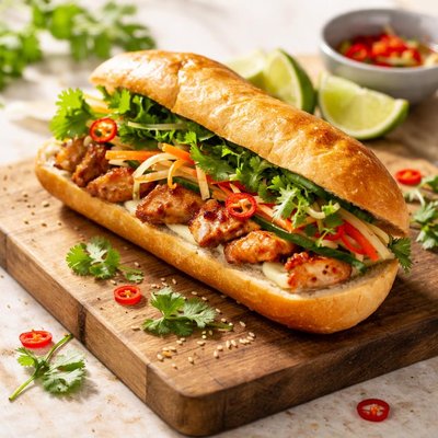 Chicken bahn mi