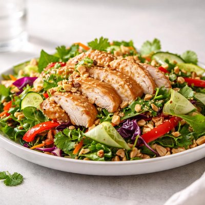 Chicken ban bang salad