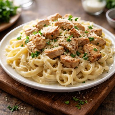 Chicken bechamel pasta