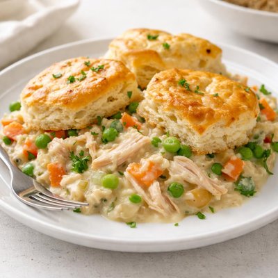 Chicken biscuit casserole