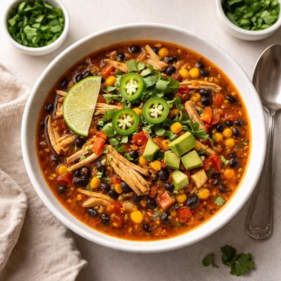 Chicken black bean soup