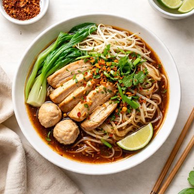 Chicken boat noodles