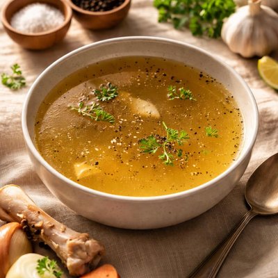 Chicken bone broth home made