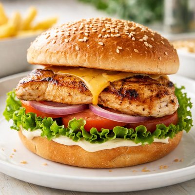 Chicken breast burger