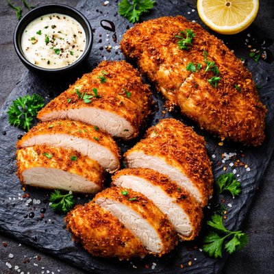 Chicken breast crumbed