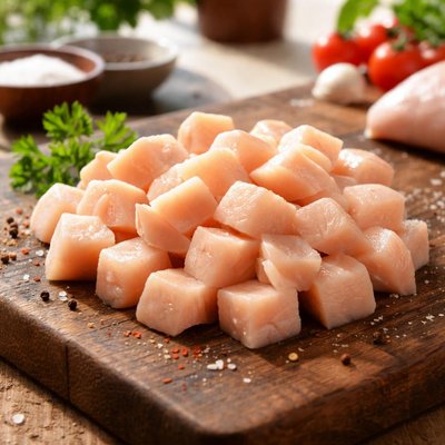 Chicken breast diced