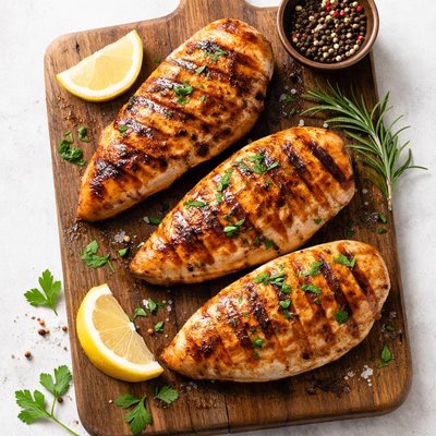 Chicken breast fillet grilled