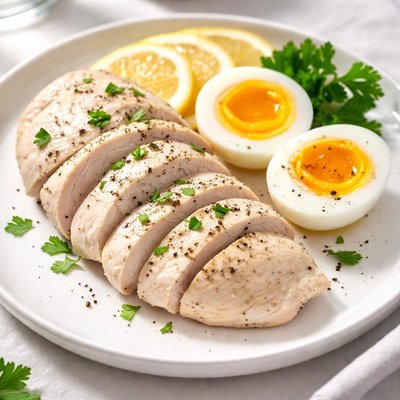 Chicken breast half boiled