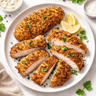 Chicken breast in breadcrumbs