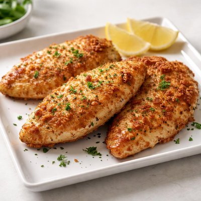 Chicken breast in potato flour