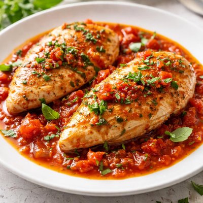 Chicken breast in tomato sauce