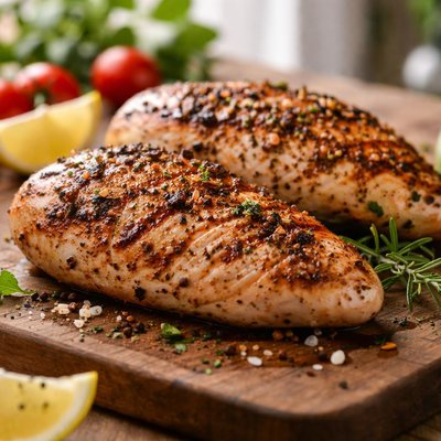 Chicken breast seasoned