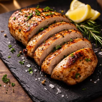 Chicken breast sliced