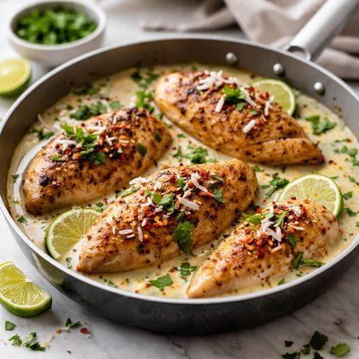 Chicken breast with coconut lime